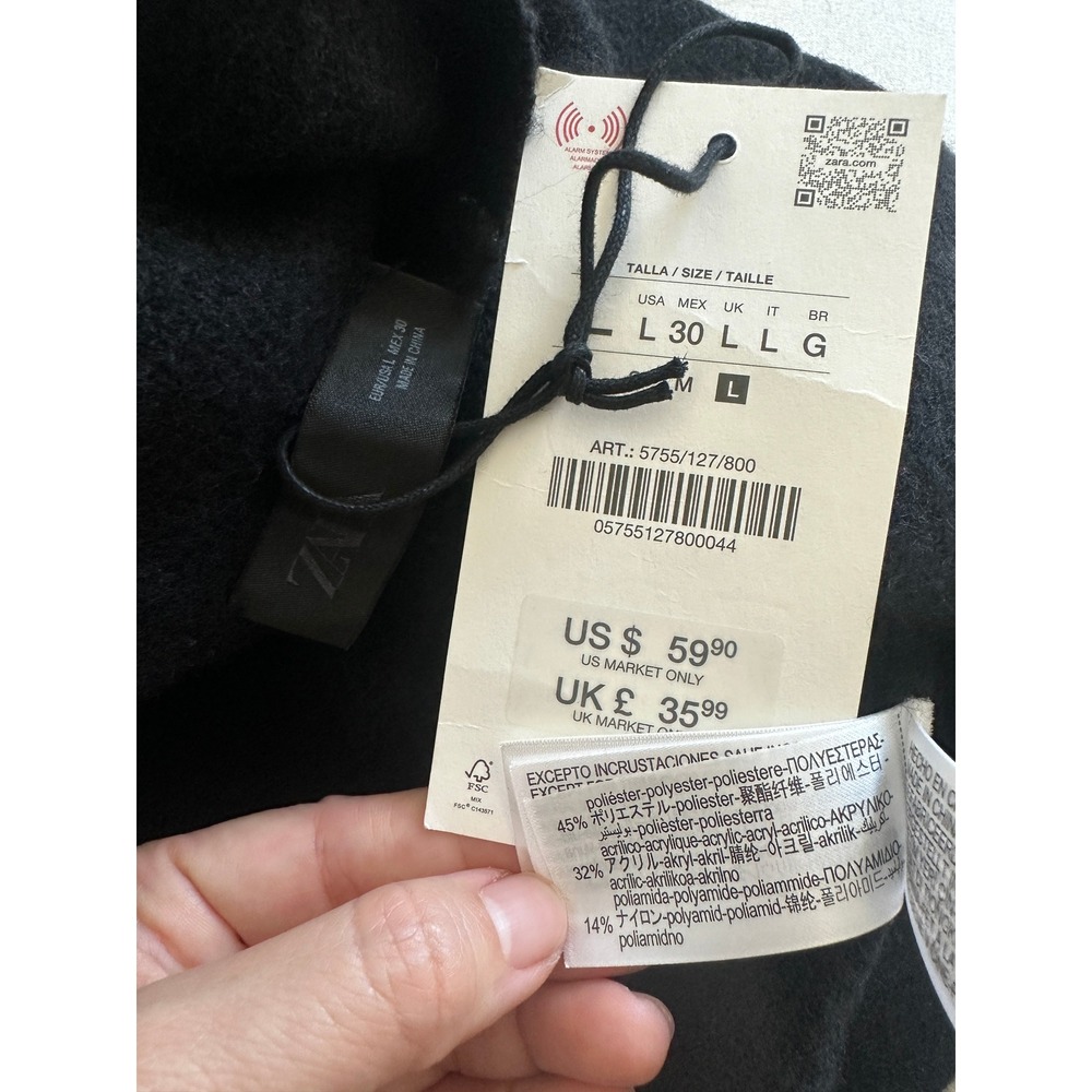 NWT Zara High Neck Sleeveless Asymmetric Hem Knit Top Open Side Appliques L - Picture 10 of 12
